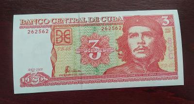 UNC KUBA 3 Pesos 2005