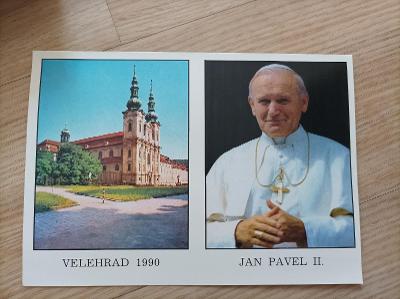 Svatý obrázek Jan Pavel II na Velehradě 1990