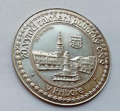 AR Medaile 1976 - 725. let. města, ČNS Příbor. Ag.