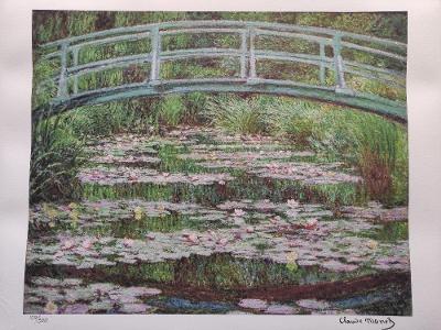 Claude Monet - JEZÍRKO S LEKNÍNY - unikátní litografie