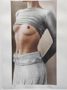 Willi Kissmer - Dívka v bílém - unikátní litografie