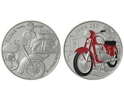 Stříbrná mince 500 Kč Jawa 250 - PROOF 