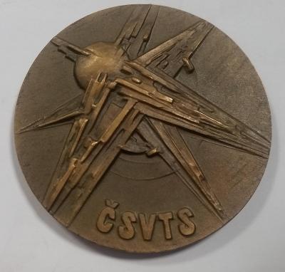Stará bronzová pamětní medaile- 30 let čs vědeckotechnické společnosti