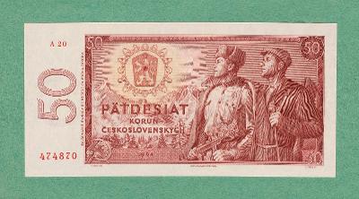 💎 50 korun,1964 - serie A ( ! ) - vzácná  -  stav aUNC 💎