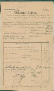 2A1831 Zaplacení daně finanční úřad Štětí, r. 1899