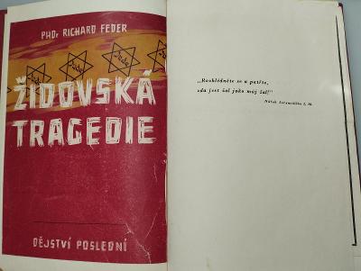 1946 Rabín Ph.Dr. Richard Feder Židovská tragédie-parte rabína 