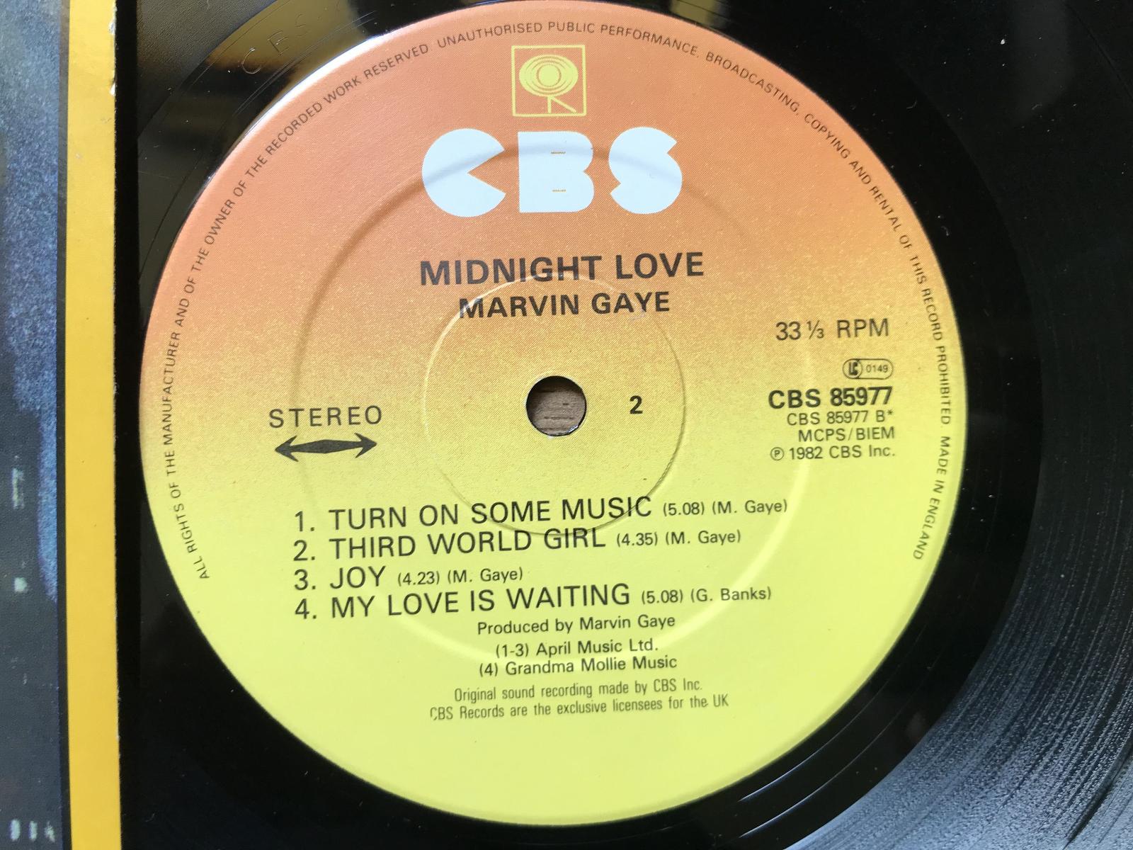 MARVIN GAYE Midnight love UK EX 1PRESS 1982 CBS - Hudba