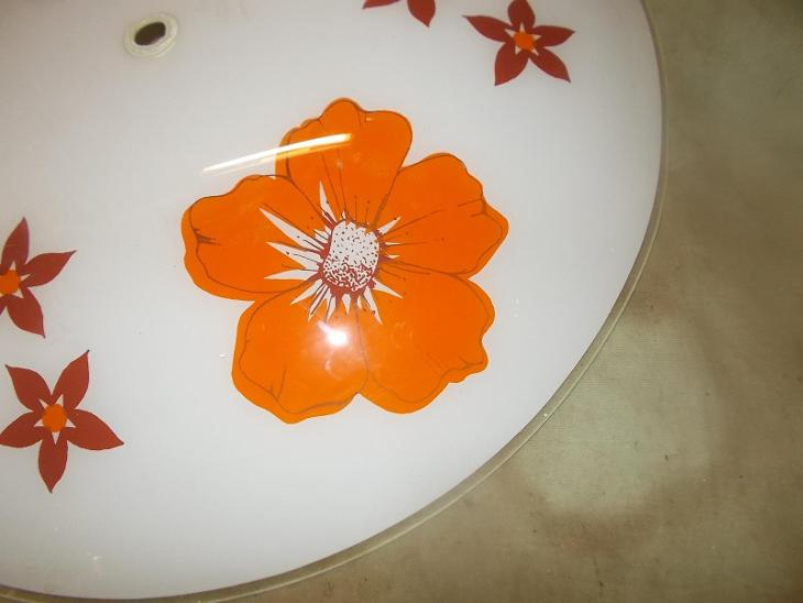 Staré stínítko stropního lustru,skleněný talíř,průměr 50cm