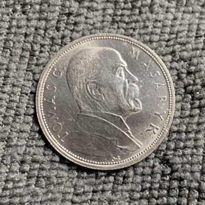 🌶 Stříbrná mince 10 Kč T. G. Masaryk 10.výročí vzniku ČSR 1928 