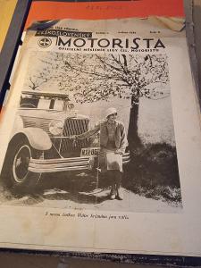 ČASOPIS MOTORISTA AUTO MOTO VETERÁN MOTOCYKLY 1930 REKLAMY I HARLEY D.