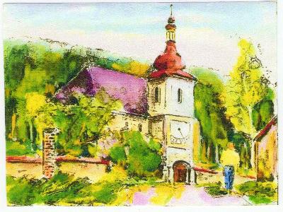 kostel sv. Anny v Jedlce u Benešova n. Pl., reprodukce 10x15