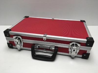 Hliníkový kufr na nářadí, foto techniku, přístroje, červený, nový