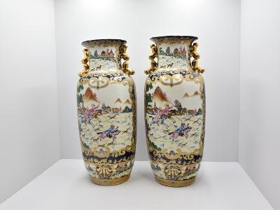 Porcelánové vázy obrovské 65 cm CHINA pro vývoz