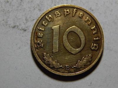 Německo 3. Říše 10 Reichspfennig 1938 B XF č30415