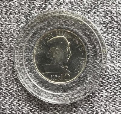 Stříbrná mince 10 Kčs PROOF Jan Hus 550. výročí 1965,5.000 ks 