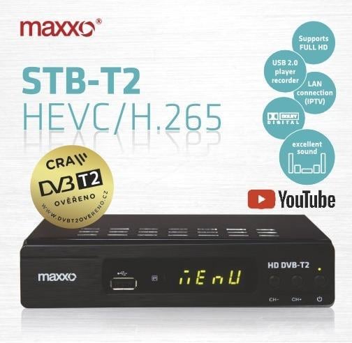 SET-TOP BOX MAXXO T2 HEVC/H.265 WIFI - TV, audio, video