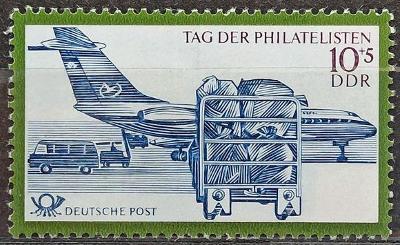 DDR: MiNr.1703 Loading and Unloading Mail at AirPort 10pf+5pf ** 1971