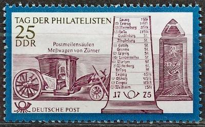 DDR: MiNr.1704 Postal Milestones and Surveyor Carriage 25pf ** 1971