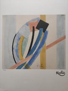 František Kupka - KŘIVKY - Certifikát, 70 x 50 cm