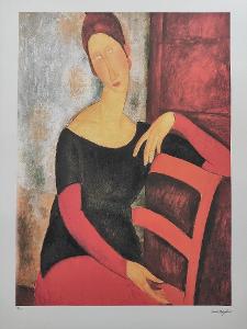 Amedeo Modigliani - SEDÍCÍ DÁMA - Certifikát, signováno, číslováno