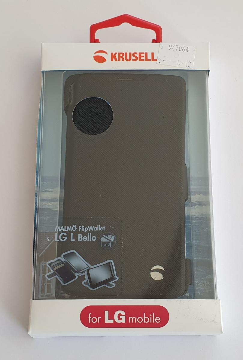 Krusell flipové púzdro MALMÖ FlipWallet pre LG D331 L Bello, čierna - undefined