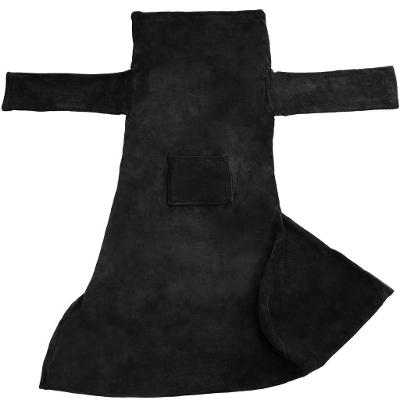 tectake 402434 deka s rukávy - 200 x 170 cm,černá