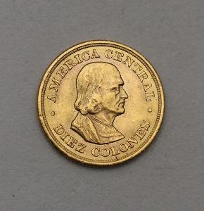 Zlaté 10 Colones 1900 - Costa Rica - Vzácné!