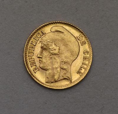 Zlaté 5 Pesos 1895 - Chile - Super Stav a Vzácné!