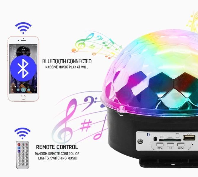 Magická disko koule s MP3 přehrávačem a Bluetooth (9.1159) H73 - Zařízení pro dům a zahradu