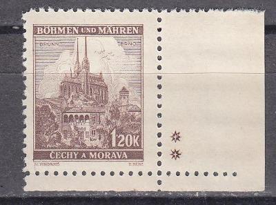 1938-1945 PROTEKTORÁT  ČECHY  A  MORAVA   č. 43** NERAŽENÝ