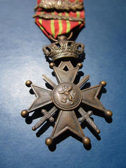 Belgické království - Válečný kříž 1915 s ratolestmi - Faleristika