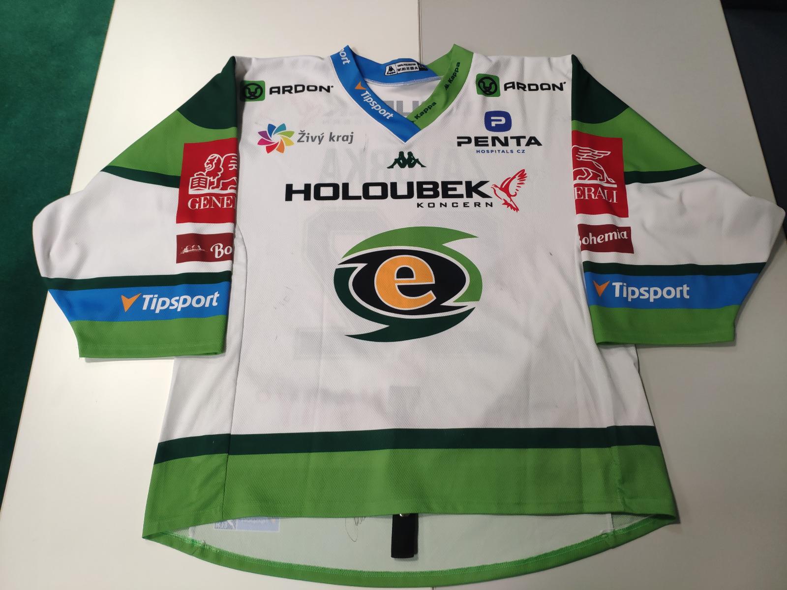 Originální hraný dres, podepsaný - #92 Tomáš Závorka - Karlovy Vary - Vybavení na hokej