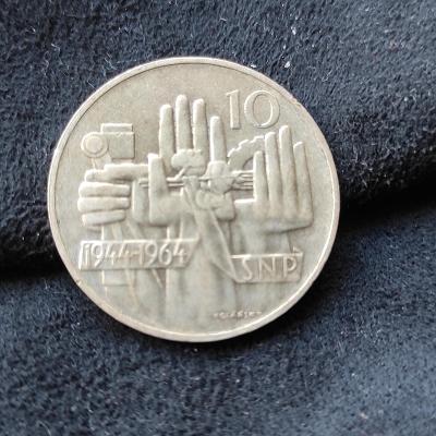 10 Kčs 1964 20 výročí SNP  stříbrná mince