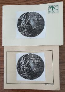 Dvě alba pohlednicové-kalendáře 1936r. Olympiady v Berlině. 34 kus. 