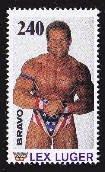 Známka časopisu BRAVO s wrestling zápasníkem - Lex Luger