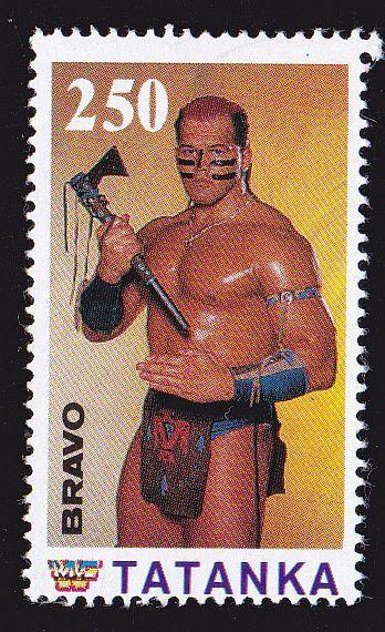 Známka časopisu BRAVO s wrestling zápasníkem - Tatanka
