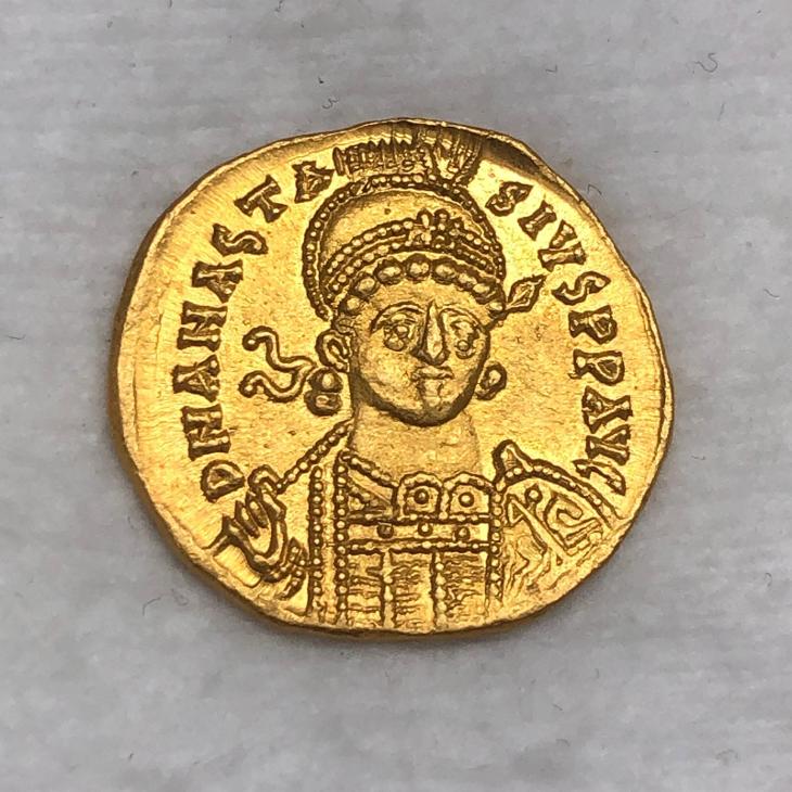 ANASTASIUS I (491-518) Zlatý solid vzacny (RRR)