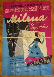 Milena v Hollywoodu Lucerna ples 1948 obrplakát