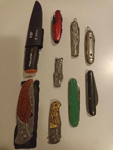 9 různých druhů nožů 