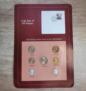 ✅exportní sada oběžných mincí ČSSR 1970 - 1983 - poštovní razítko 1984