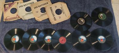 Staré vzácné gramofonové desky 8ks, pěkné!!!💥