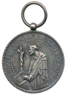 Medaile na 700 od kanonizace sv. Dominika (1234-1934) 