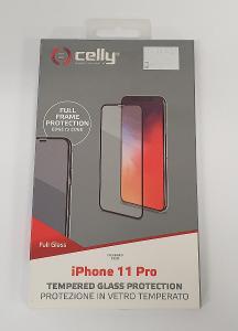 Celly ochranné sklo s rámečkem pro iPhone 11 Pro, černá