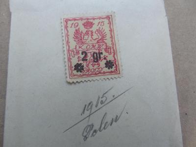 Historická poštovní známka Polsko 1915 
