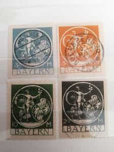 Německo - Bayern, rok 1920, Mi 192-195  (C10) 