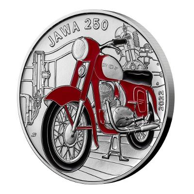 Stříbrná pamětní mince ČNB 500 Kč Motocykl JAWA 250 (2022) B.K. !!!