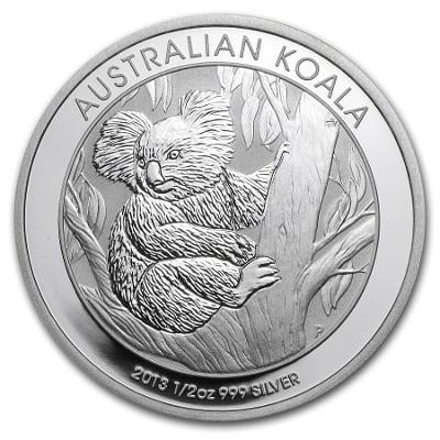 strieborná minca 1/2 Australian Koala 2013 v kapsule