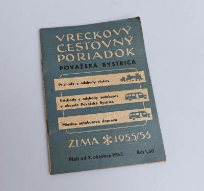 Cestovný poriadok Považská Bystrica - Zima * 1955/56
