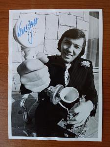 KAREL GOTT, autogram, originální podpis na fotografii