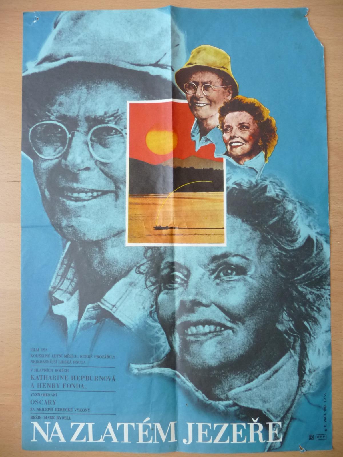Filmový plagát z kina - Na zlatom jazere - Film USA 1981 - Zberateľstvo